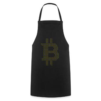 Bitcoin - Cooking Apron - black - Front - AI Model Male 185 dark (185cm)