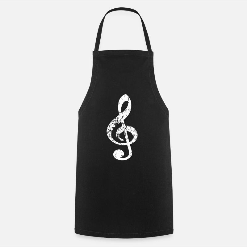 Clé de partition - Tablier de cuisine - noir