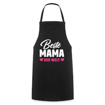 Beste Mama der Welt | Herz | Geschenk - Kochschürze - Schwarz - Vorne - AI Model Male 185 dark (185cm)