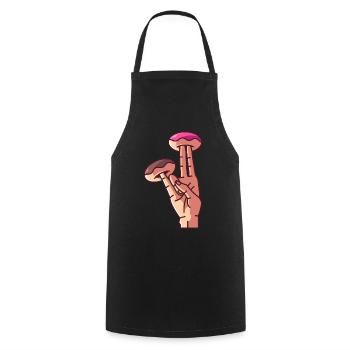 2 dans le rose 1 dans le beignet puant - Tablier de cuisine - noir - Devant - AI Model Male 185 dark (185cm)