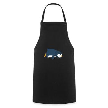 Pinguin - Kochschürze - Schwarz - Vorne - AI Model Male 185 dark (185cm)