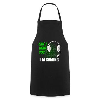 gamer games video games funny saying gift - Cooking Apron - black - Front - AI Model Male 185 dark (185cm)
