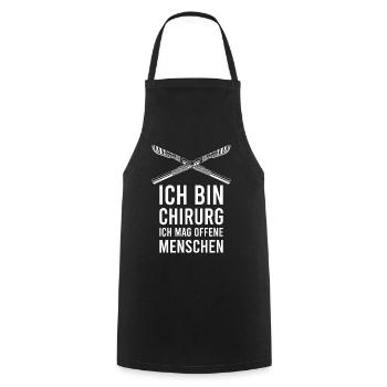 Ich bin Chirurg - Kochschürze - Schwarz - Vorne - AI Model Male 185 dark (185cm)