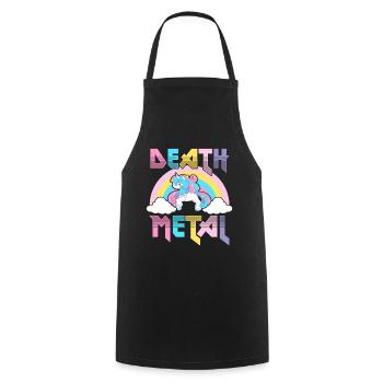Death metal - Cooking Apron - black - Front - AI Model Male 185 dark (185cm)