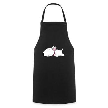 Bull Terrier Funny Dog Loafers Ladies Children - Cooking Apron - black - Front - AI Model Male 185 dark (185cm)