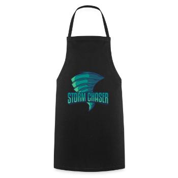 Storm Chaser, storm chaser tornado thunderstorm gift - Cooking Apron - black - Front - AI Model Male 185 dark (185cm)