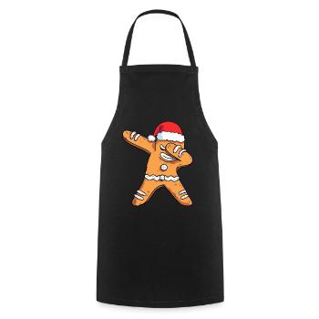 Tupfen Lebkuchen Santa Weihnachten - Kochschürze - Schwarz - Vorne - AI Model Male 185 dark (185cm)