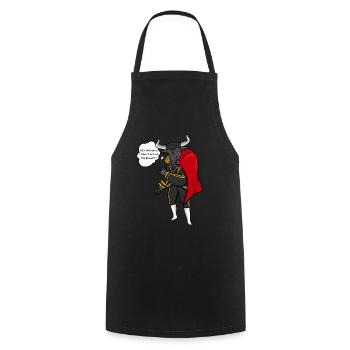 Bull versus bullfight, torero animal welfare gift - Cooking Apron - black - Front - AI Model Male 185 dark (185cm)