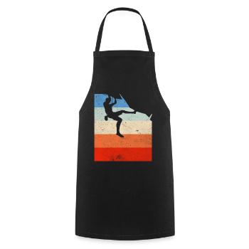 Climbing Climbing Bouldering Free Vintage Gift - Cooking Apron - black - Front - AI Model Male 185 dark (185cm)