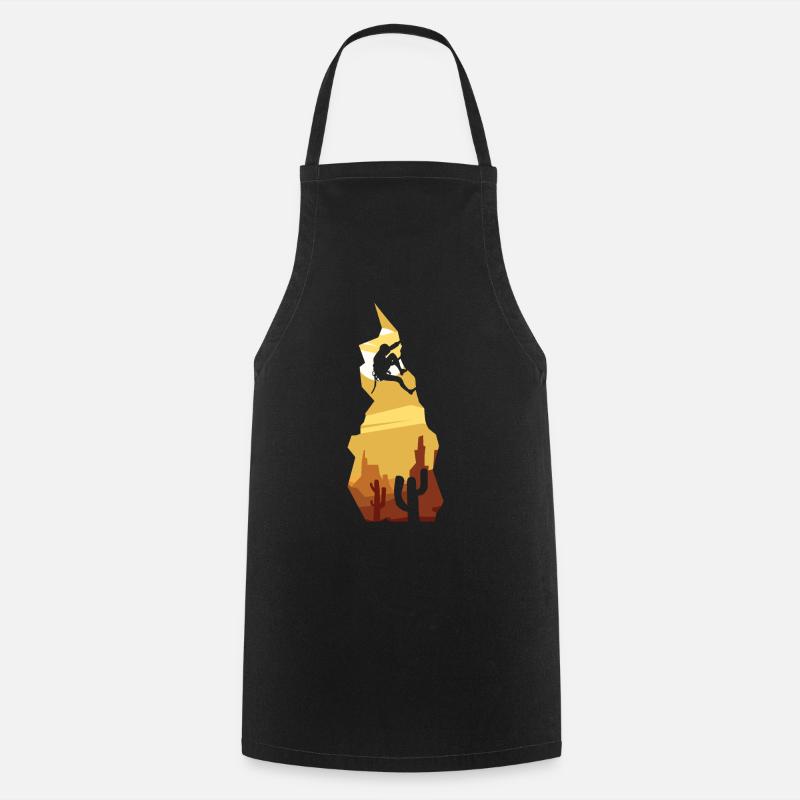 Escalade dans un style vintage - Tablier de cuisine - noir