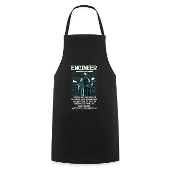 Engineer definition funny saying gift - Cooking Apron - black - Front - AI Model Male 185 dark (185cm)