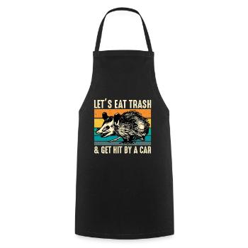 Funny animal saying gift idea vintage possum - Cooking Apron - black - Front - AI Model Male 185 dark (185cm)