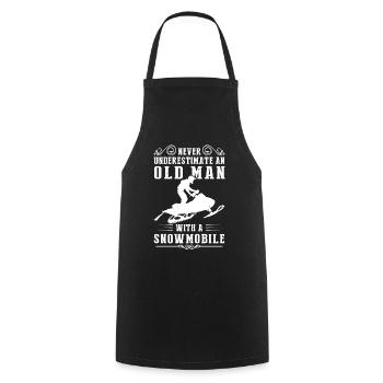 Motoneige Renard motoneige cadeau - Tablier de cuisine - noir - Devant - AI Model Male 185 dark (185cm)