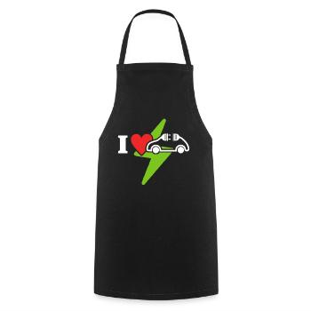 Eauto Love E-Car Love Electric Car - Cooking Apron - black - Front - AI Model Male 185 dark (185cm)