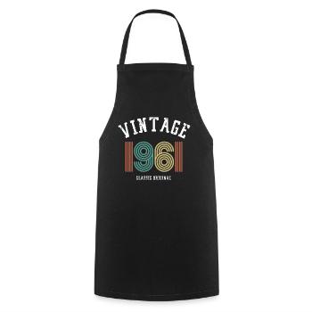 Retro Vintage 1961 Christmas Anniversary Gift - Cooking Apron - black - Front - AI Model Male 185 dark (185cm)