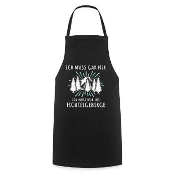 Fichtelgebirge Spruch Fichtelgebirgler - Kochschürze - Schwarz - Vorne - AI Model Male 185 dark (185cm)