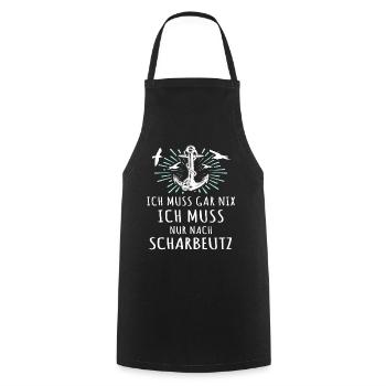 Scharbeutz Sprüche Scharbeutzer - Kochschürze - Schwarz - Vorne - AI Model Male 185 dark (185cm)