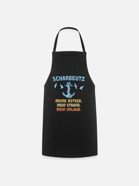 Scharbeutz Ostsee Scharbeutzer Souvenir - Kochschürze - Schwarz