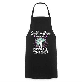 Drywall drywall fitter drywall - Cooking Apron - black - Front - AI Model Male 185 dark (185cm)