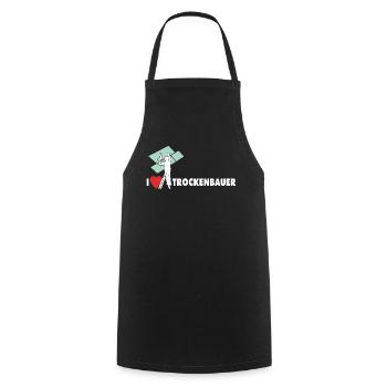 Trockenbaumonteur Sprüche Trockenbauer Geschenk - Kochschürze - Schwarz - Vorne - AI Model Male 185 dark (185cm)