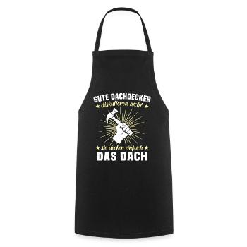 Dachdecker Dächer Decken Dachdecken - Kochschürze - Schwarz - Vorne - AI Model Male 185 dark (185cm)