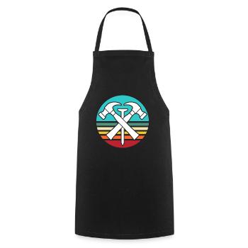 Roofing motif roofing ceilings - Cooking Apron - black - Front - AI Model Male 185 dark (185cm)