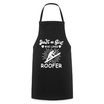 Roofer Roofing Roofing Master Roofer - Cooking Apron - black - Front - AI Model Male 185 dark (185cm)