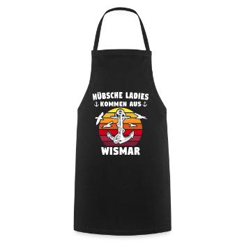 Stadt Wismar Sprüche Wismarer - Kochschürze - Schwarz - Vorne - AI Model Male 185 dark (185cm)
