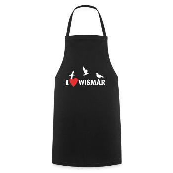 I Love Wismar - Cooking Apron - black - Front - AI Model Male 185 dark (185cm)