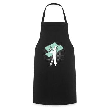 Installateur de cloisons sèches pour cloisons sèches - Tablier de cuisine - noir - Devant - AI Model Male 185 dark (185cm)