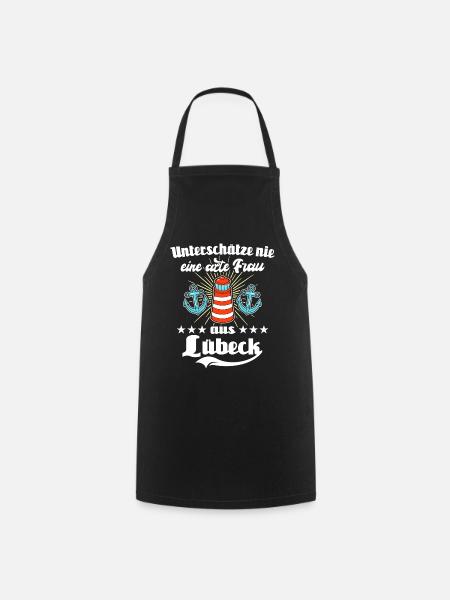 Lübeck Ostsee Lübecker Sprüche - Kochschürze - Schwarz