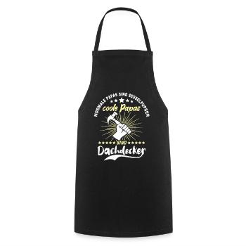 Papa Dachdecker Vater Dachdecken - Kochschürze - Schwarz - Vorne - AI Model Male 185 dark (185cm)