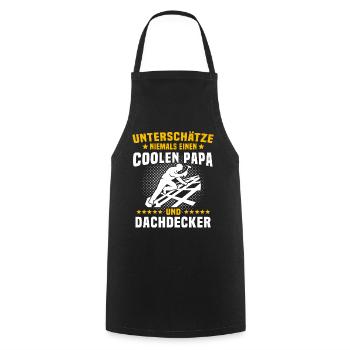 Dachdecker Papa Dachdecken Papas - Kochschürze - Schwarz - Vorne - AI Model Male 185 dark (185cm)