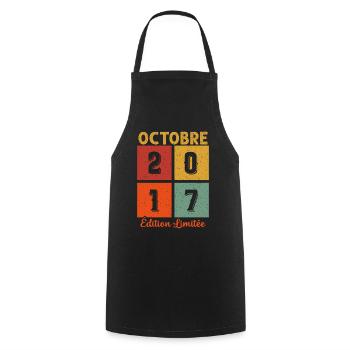 Octobre 2017 Vintage - Tablier de cuisine - noir - Devant - AI Model Male 185 dark (185cm)