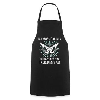 Trockenbauer Sprüche Trockenbau - Kochschürze - Schwarz - Vorne - AI Model Male 185 dark (185cm)