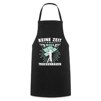 Trockenbauer Trockenbaumonteur Trockenbau - Kochschürze - Schwarz - Vorne - AI Model Male 185 dark (185cm)