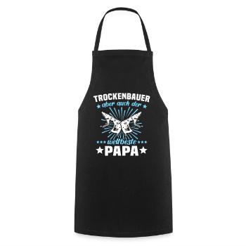 Trockenbauer Papa Trockenbaumonteur Papas - Kochschürze - Schwarz - Vorne - AI Model Male 185 dark (185cm)