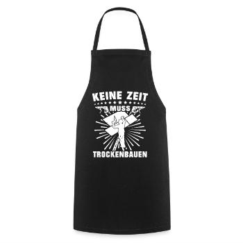 Trockenbaumonteur - Kochschürze - Schwarz - Vorne - AI Model Male 185 dark (185cm)