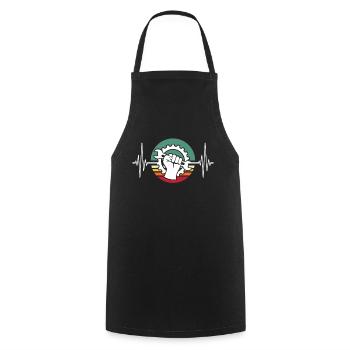 Machinist ECG Machine Operator HeartLine - Cooking Apron - black - Front - AI Model Male 185 dark (185cm)