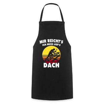 Dachdecker Dachdeckermeister Zimmerer - Kochschürze - Schwarz - Vorne - AI Model Male 185 dark (185cm)