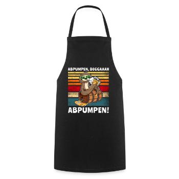 Bière paresseuse à souder - Tablier de cuisine - noir - Devant - AI Model Male 185 dark (185cm)
