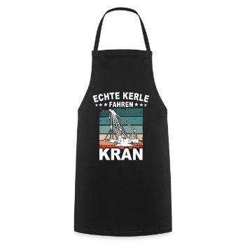 Kranführer Sprüche Kran Kranfahrer - Kochschürze - Schwarz - Vorne - AI Model Male 185 dark (185cm)