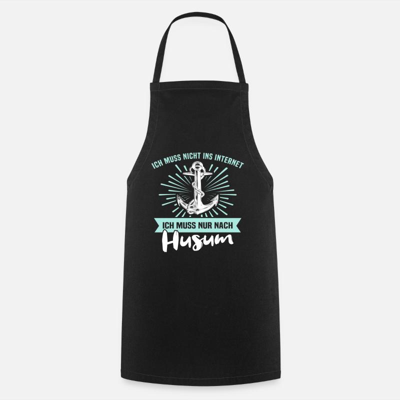 Husum Souvenir Husumer Nordsee - Kochschürze - Schwarz