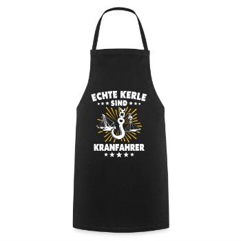 Kranführer Kran Sprüche Kranfahrer - Kochschürze - Schwarz - Vorne - AI Model Male 185 dark (185cm)