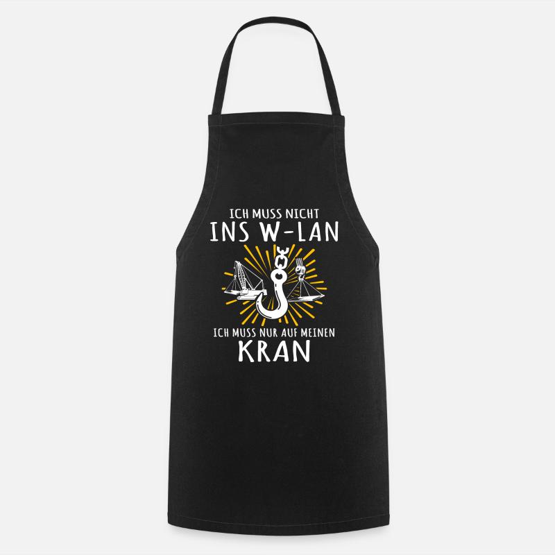 Kranführer Kran Kranfahrer - Kochschürze - Schwarz