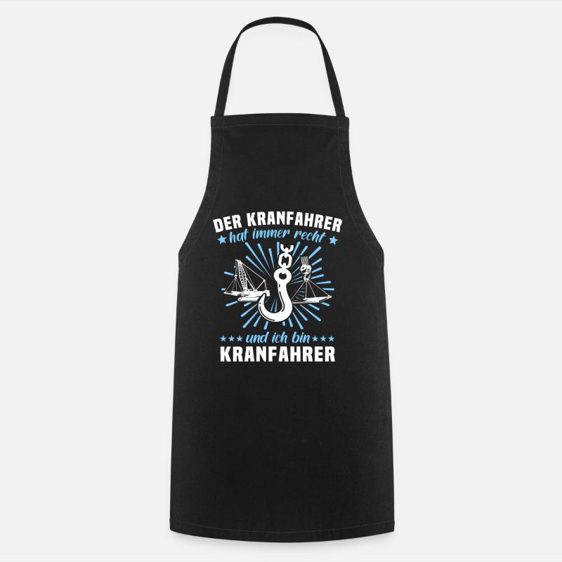 Kranführer Kran Kranfahrer - Kochschürze - Schwarz