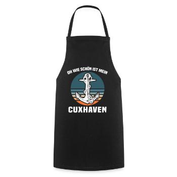 Cuxhaven Sprüche Cuxhavener Souvenir - Kochschürze - Schwarz - Vorne - AI Model Male 185 dark (185cm)