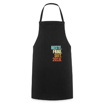 Beste Frau seit 2019 | Vintage - Kochschürze - Schwarz - Vorne - AI Model Male 185 dark (185cm)
