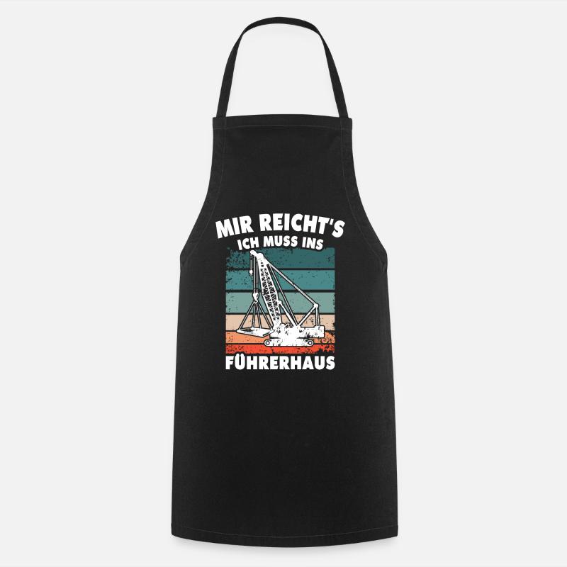 Kranführer Kran Kranfahrer - Kochschürze - Schwarz