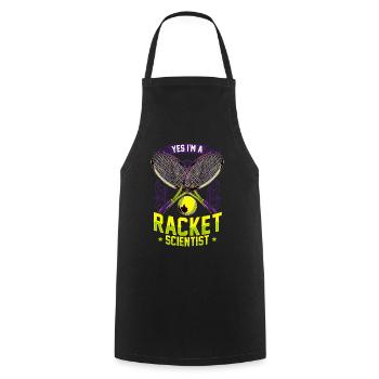 Racket Scientist Tennis - Cooking Apron - black - Front - AI Model Male 185 dark (185cm)